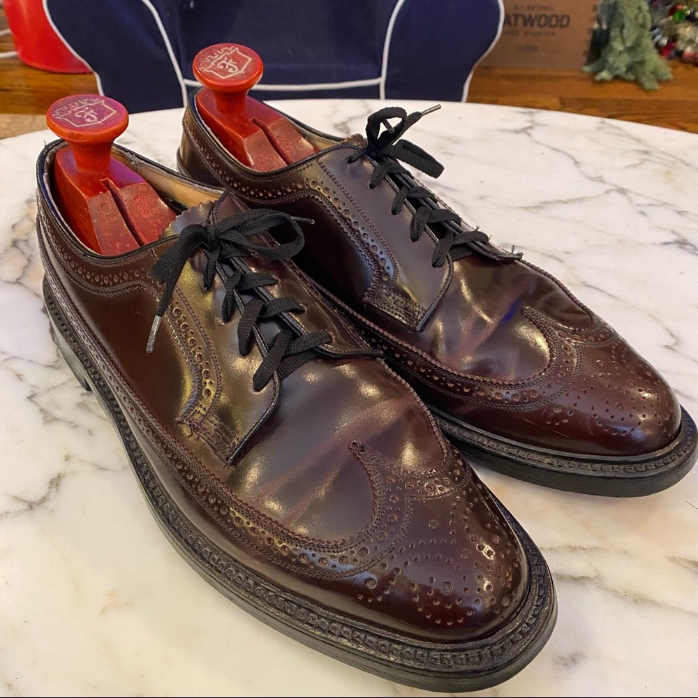 Florsheim Imperial Shell Cordovan Longwings 93605 9.5C Made in USA